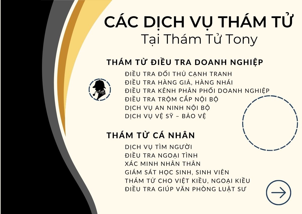 Các dịch vụ nổi bật tại Thám Tử Tony chi nhánh Đà Lạt