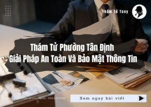 Dịch vụ thuê thám tử phường Tân Định chuyên nghiệp, bảo mật thông tin tuyệt đối
