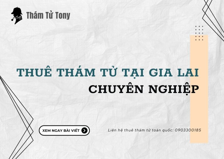 Thuê Thám Tử Tại Gia Lai Chuyên Nghiệp