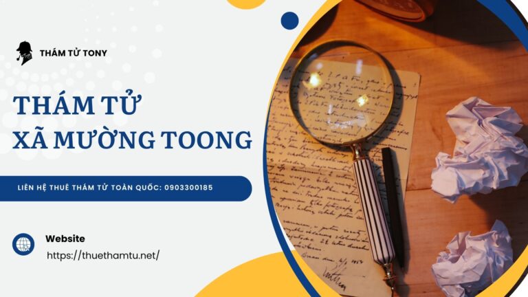 Thám Tử Xã Mường Toong: Dịch Vụ Điều Tra Uy Tín & Chuyên Nghiệp