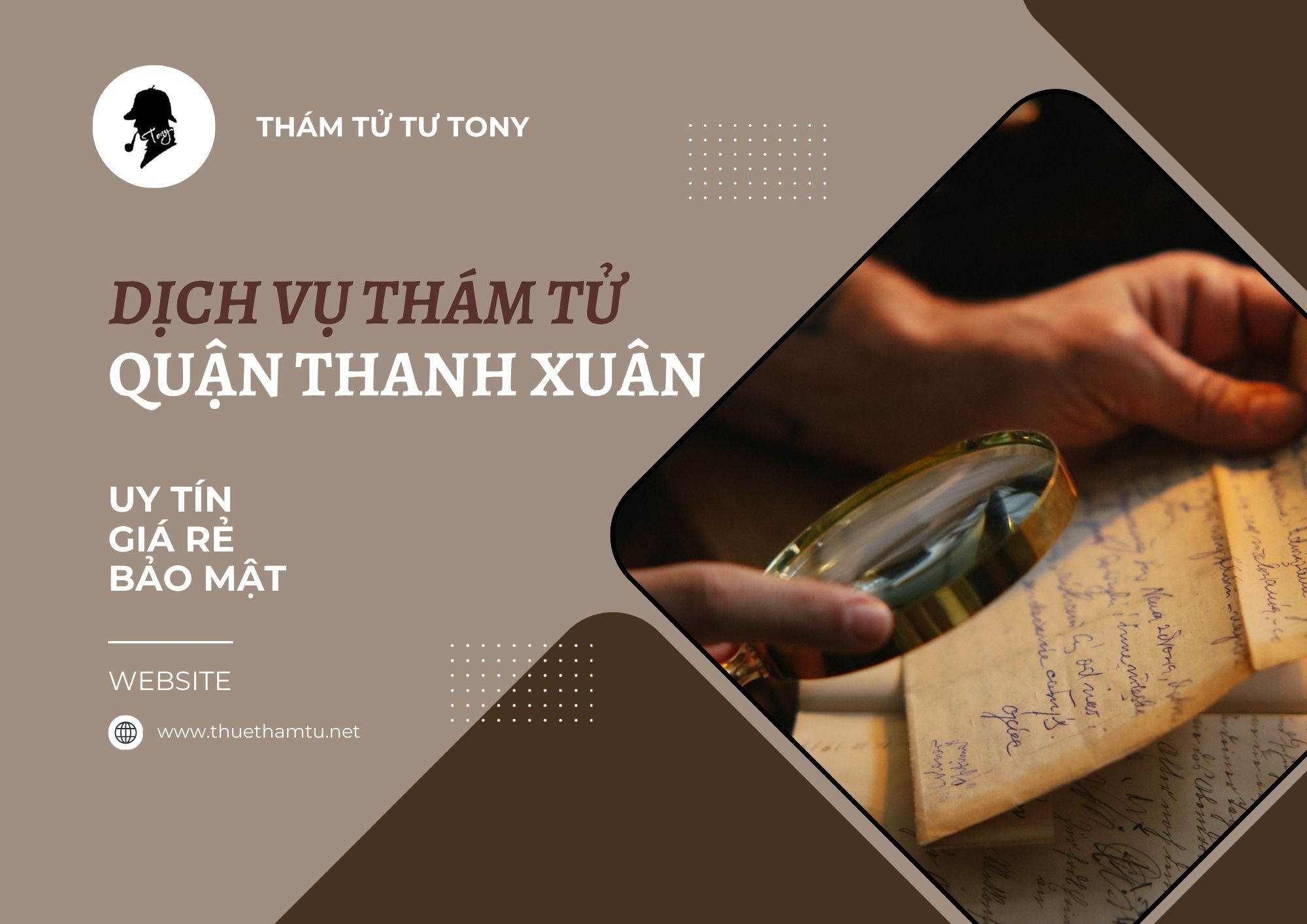 Dịch vụ thám tử tại quận Thanh Xuân chuyên nghiệp, giá rẻ