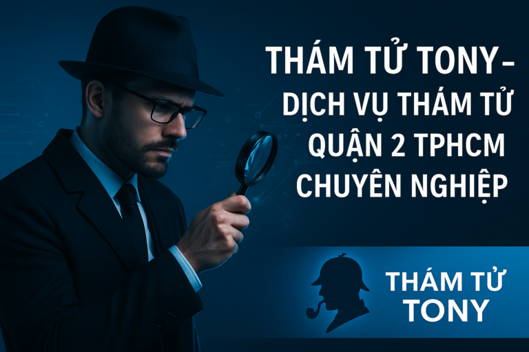 Thám Tử Tư Tony – Dịch vụ thám tử quận 2 TPHCM chuyên nghiệp