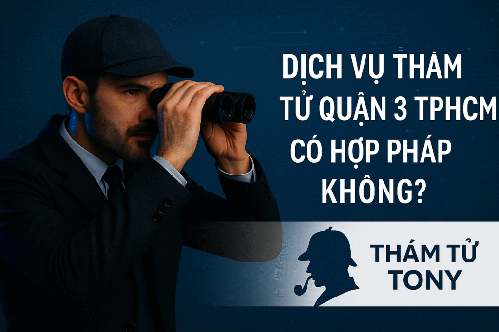Dịch vụ thám tử quận 3 TPHCM có hợp pháp không? Dịch vụ thám tử quận 3 TPHCM có hợp pháp không?