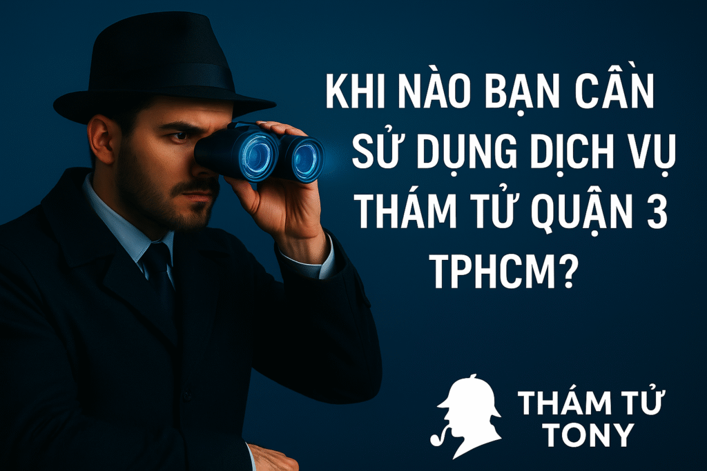 Khi nào bạn cần sử dụng dịch vụ thám tử quận 3 TPHCM? Khi nào bạn cần sử dụng dịch vụ thám tử quận 3 TPHCM?