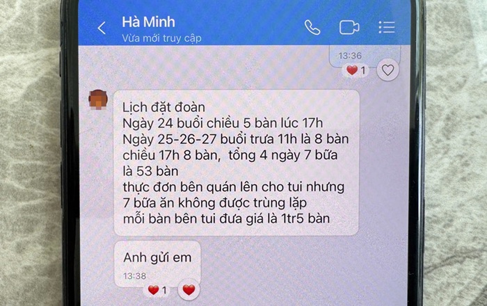 Dấu hiệu lừa đảo đặt bàn quán ăn cần cảnh giác